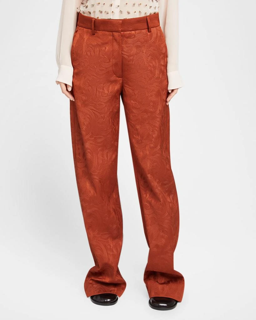 Dries Van Noten Paxy Straight-Leg Jacquard Pants 4