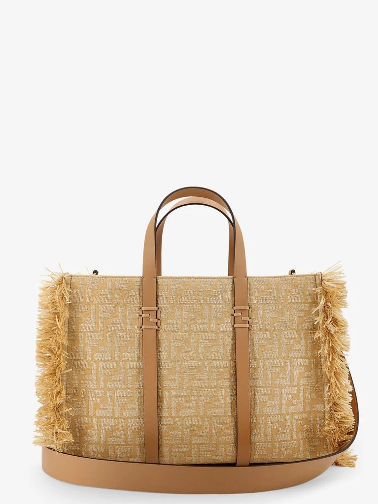 Fendi Summer Tote rafia shoulder bag with all-over FF logo 2