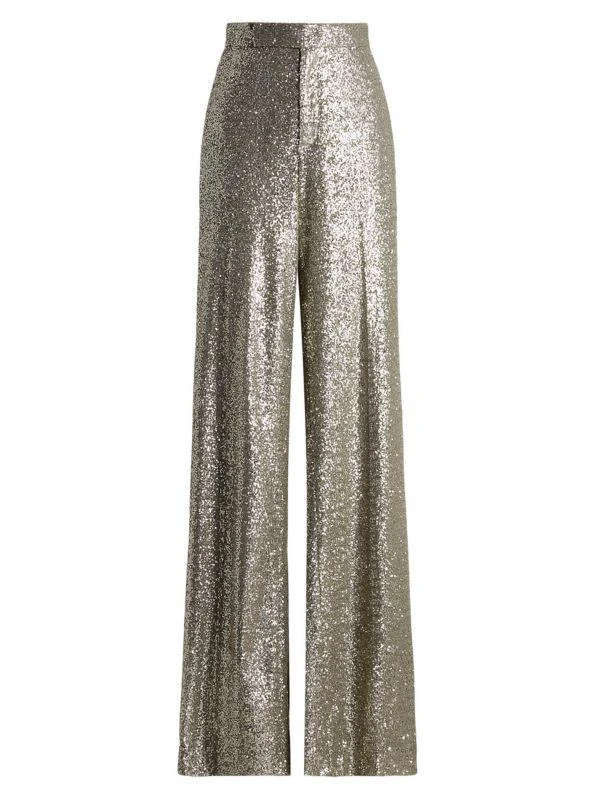 Ralph Lauren High-Waisted Sequin Trousers 5
