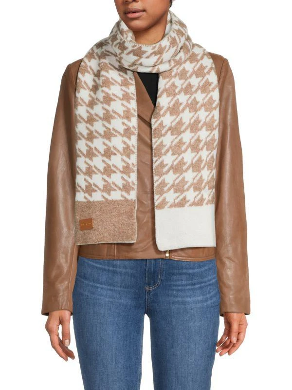Cole Haan Houndstooth Print Scarf 1