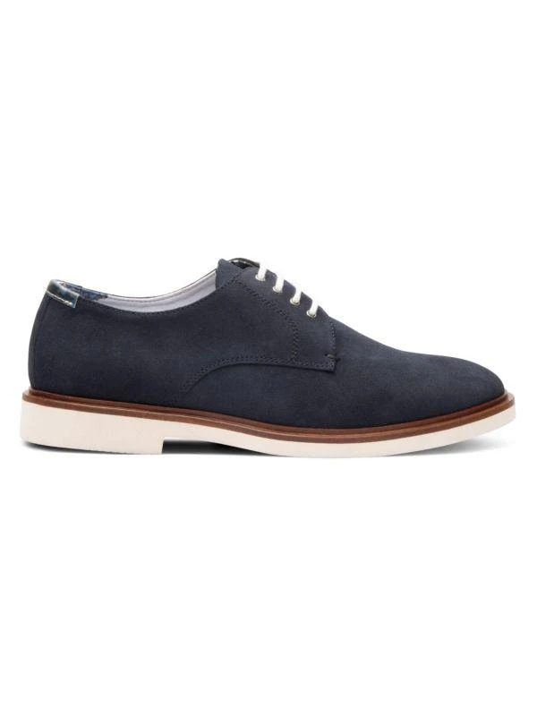 Paisley and Gray Suede Derby Shoes 1