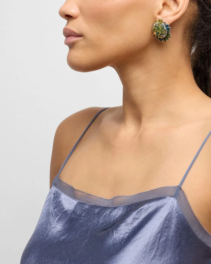 Stephen Dweck Opal Mosaic Earrings with Graduating Gemstone Halo 5