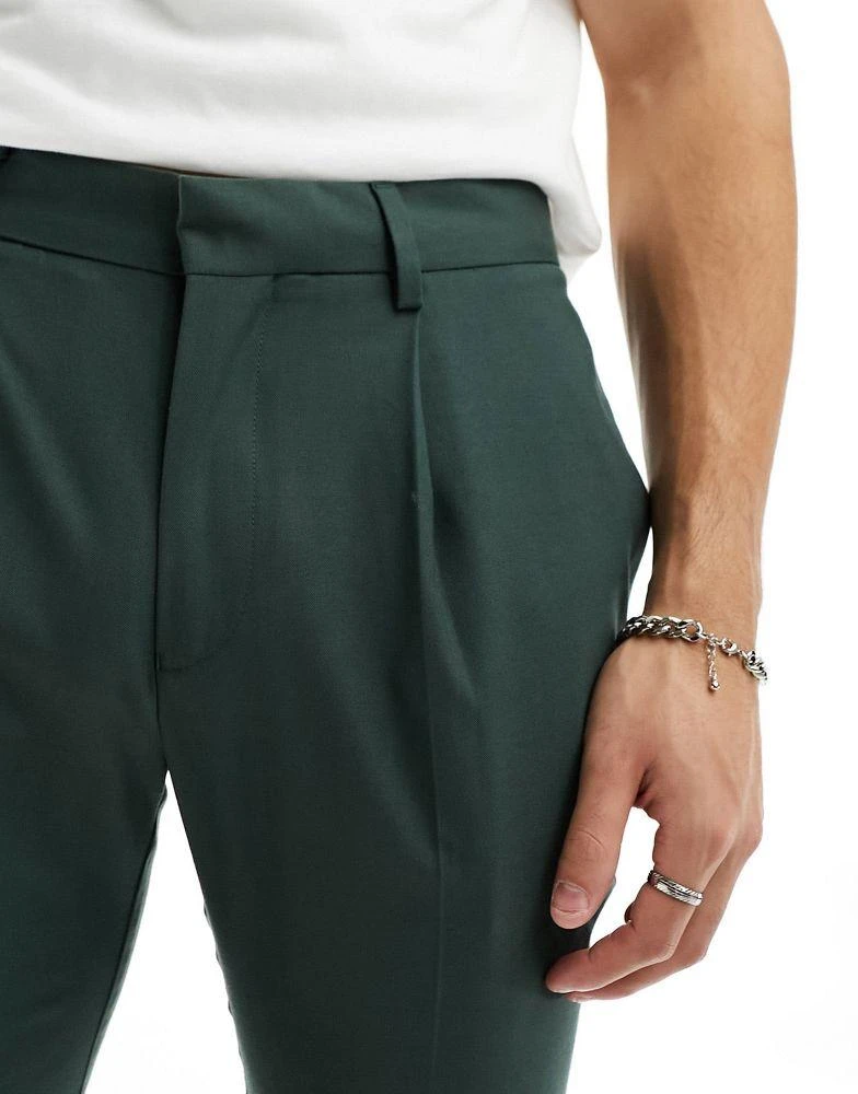 ASOS ASOS DESIGN smart skinny joggers in green 2