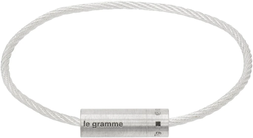 Le Gramme Silver Cable 'Le 7g' Bracelet 1