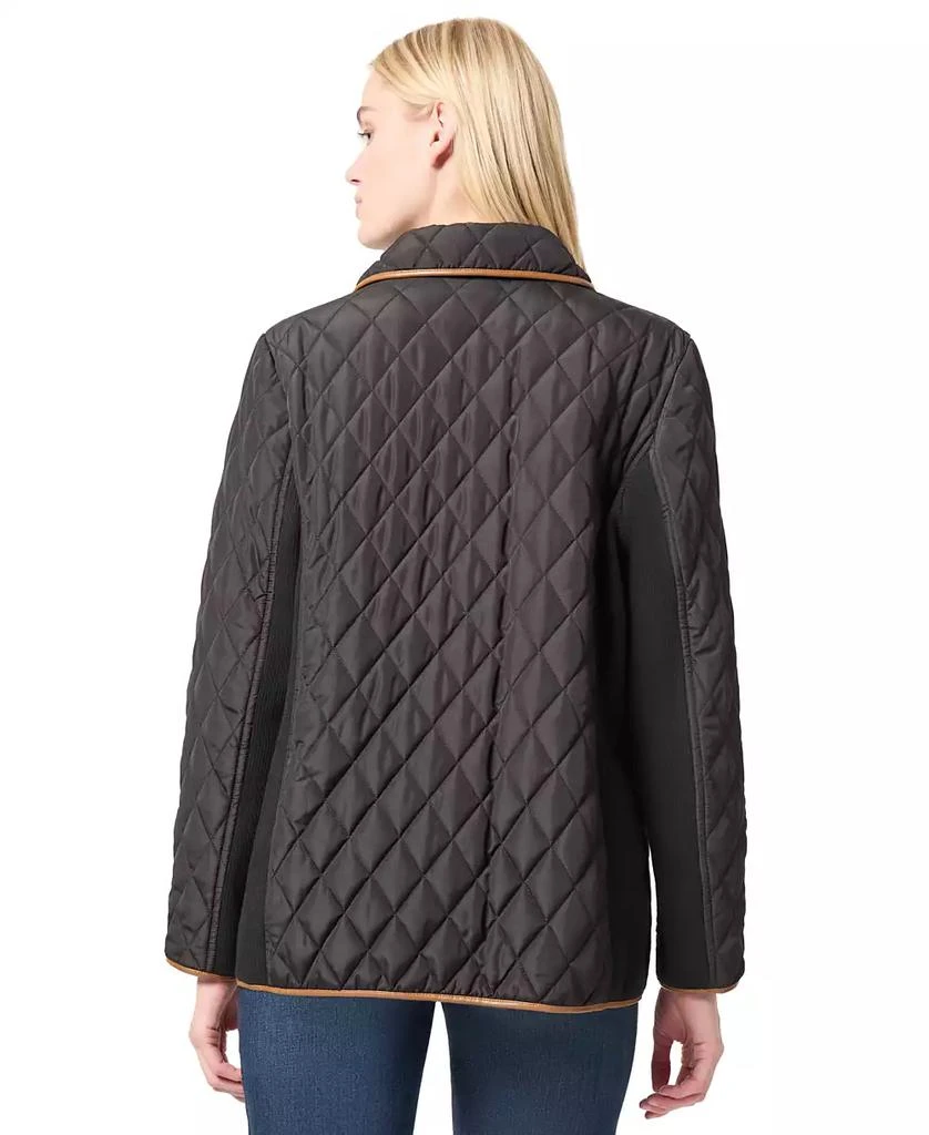 JONES NEW YORK Women's Quilted Snap-Front Rib-Trim Jacket 2