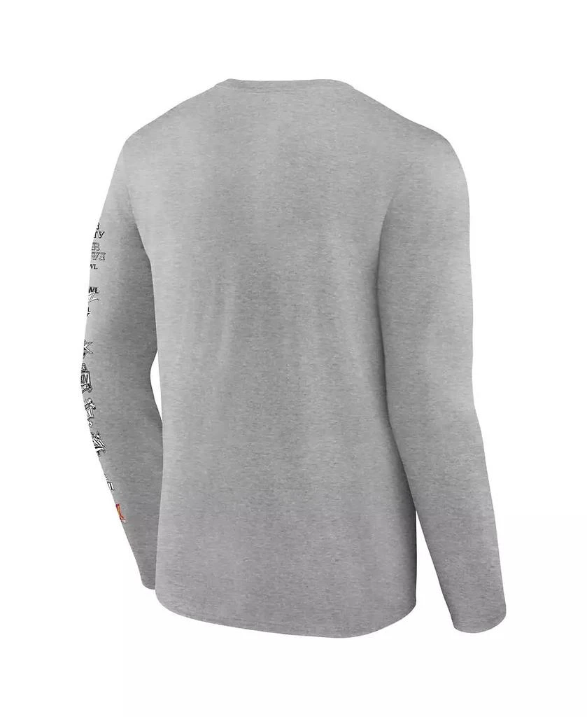 Fanatics Men's Heather Gray Super Bowl LIX Host History Long Sleeve T-Shirt 3