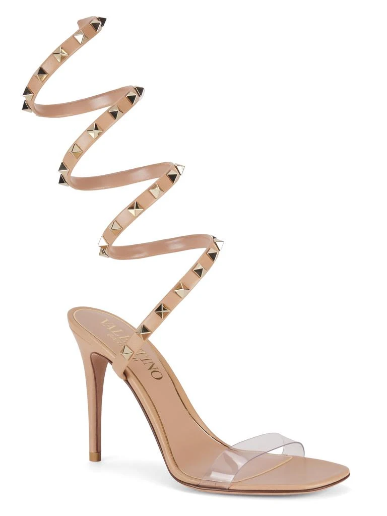 Valentino 95MM Rockstud Wrap Sandals 2