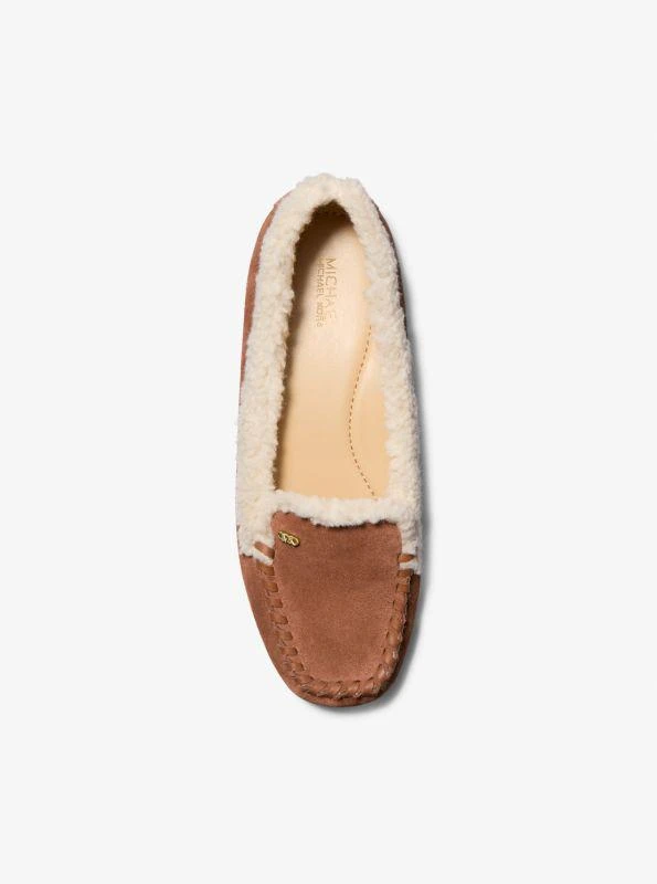 Michael Kors Eve Suede and Faux Shearling Moccasin 3