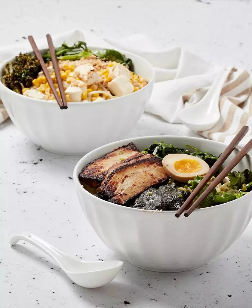 INFUSE Asian Ceramic 8 Piece Ramen Bowl Set 4