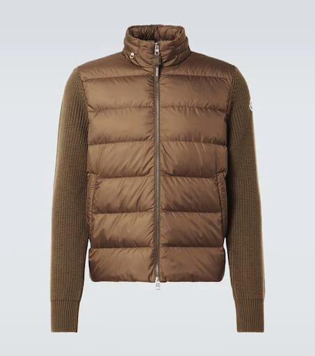 Moncler Down-paneled wool jacket 1