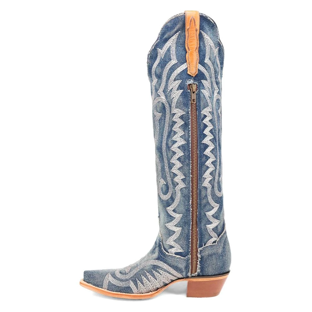 Dan Post Boots Denim Darlin Snip Toe Cowboy Boots 3
