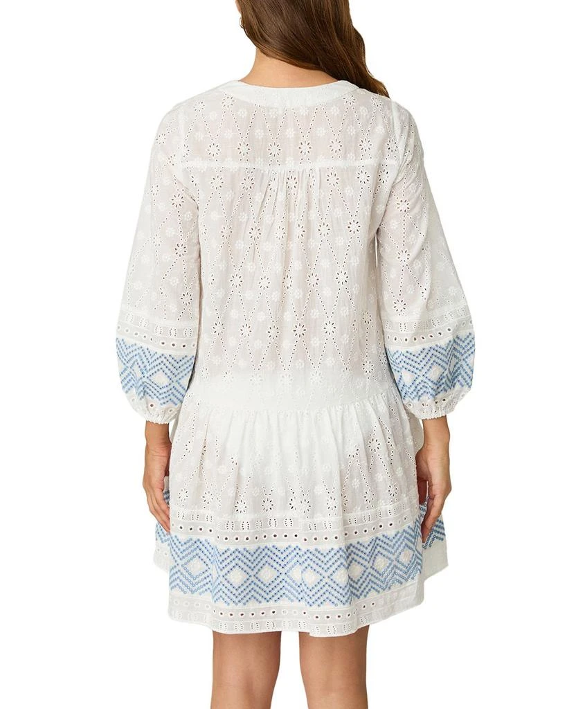 Shoshanna Eyelet Border Umbrella Swim Cover-Up Dress 2