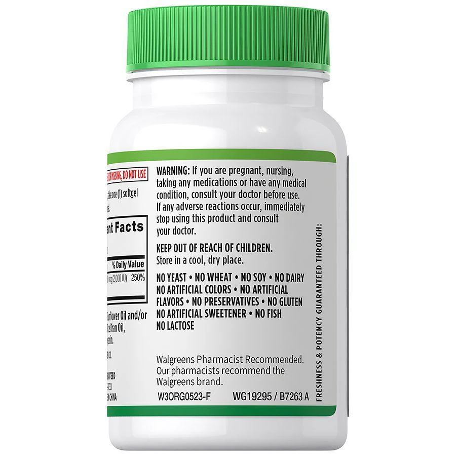 Walgreens Vitamin D3 50 mcg Softgels (30 days) 2