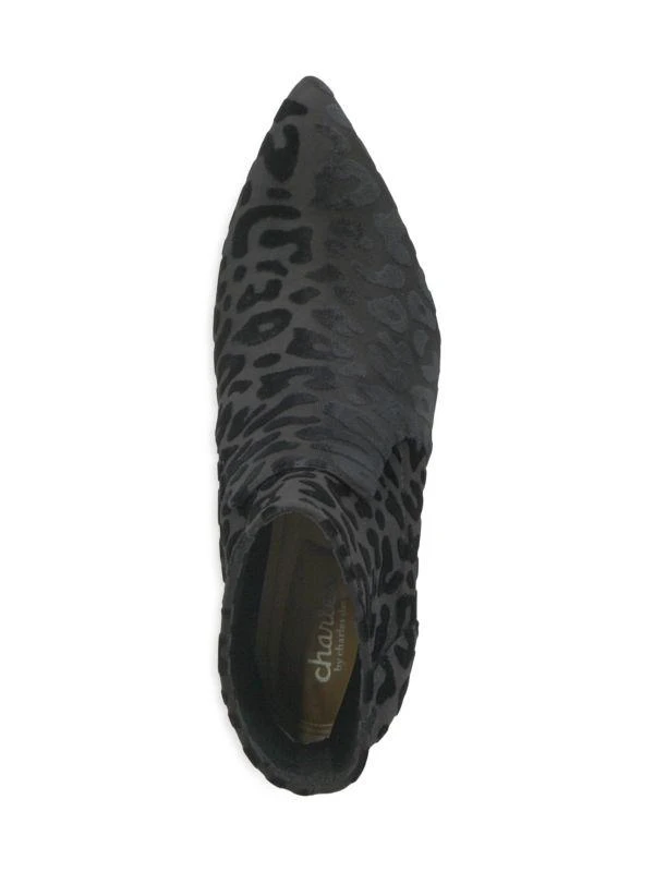 Charles David Arber Leopard-Flocked Heel Sock Booties 2