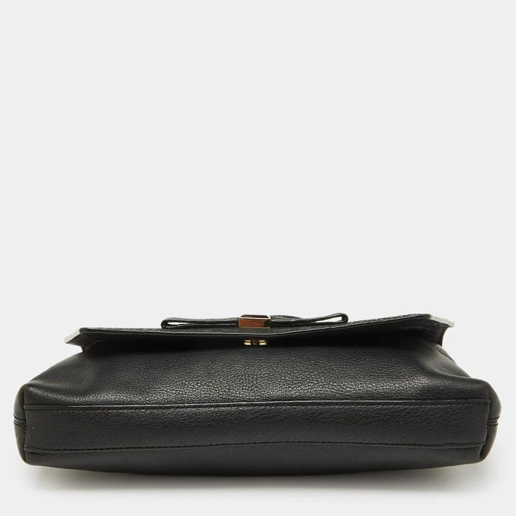 Kate Spade Kate Spade Black Snakeskin Embossed Leather Flap Shoulder Bag 6