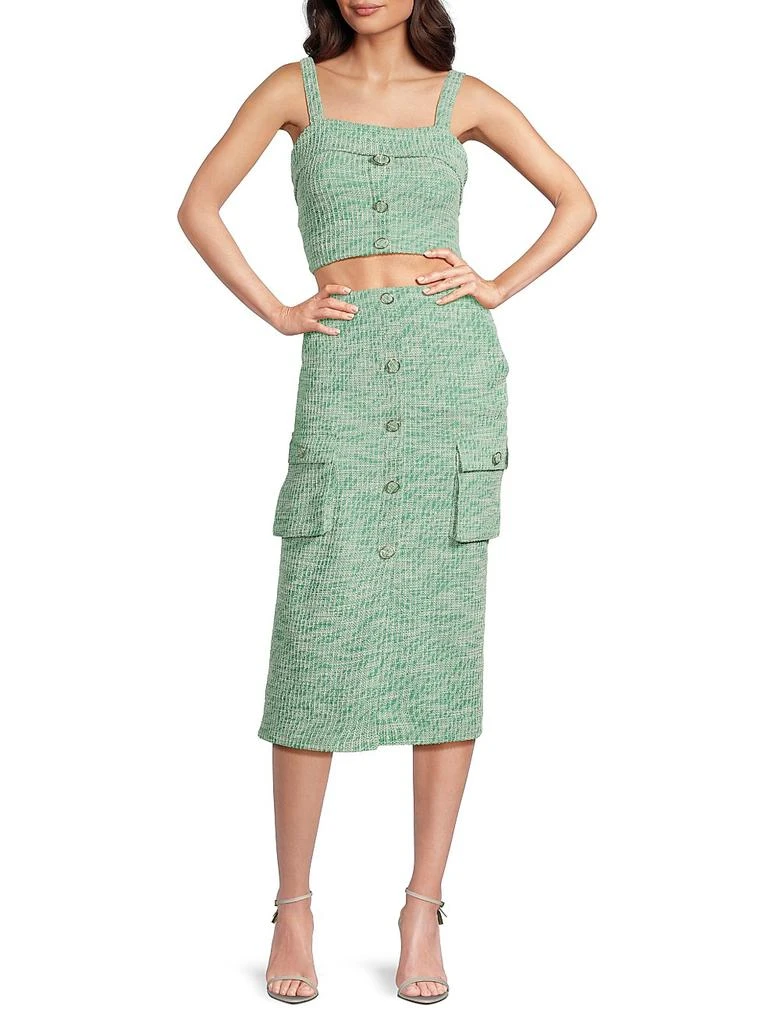 Black Halo Roland 2-Piece Boucle-Knit Top & Skirt Set 2