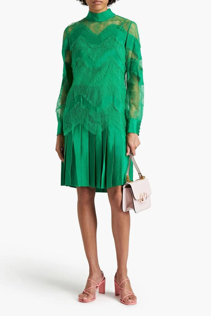 Valentino Corded lace, point d'esprit and silk-satin dress - Dresses &  Skirts - BeyondStyle