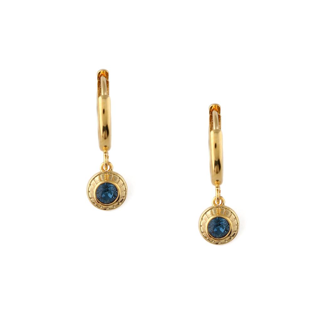 Orelia London December Birthstone Huggie Hoop Earrings Made With Swarovski Crystals