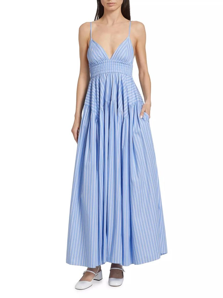 Rosetta Getty Gathered Peplum Camisole Maxi Dress 3