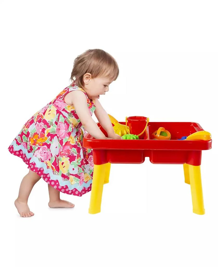 Trademark Global Hey Play Water Or Sand Sensory Table With Lid And Toys - Portable Covered Activity Playset For The Beach, Backyard Or Classroom 7