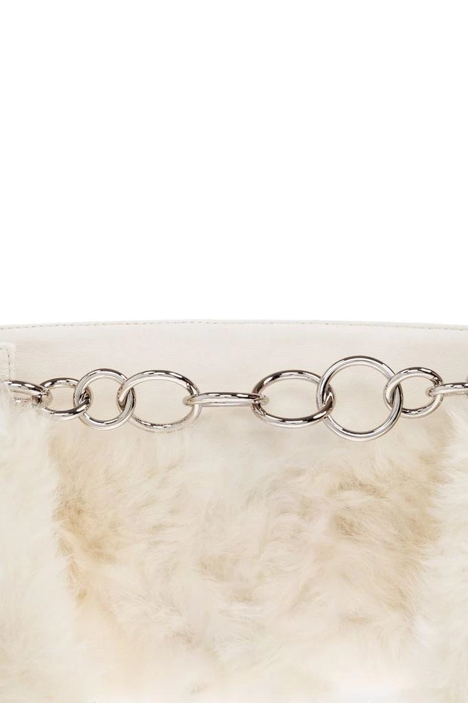 Jil Sander Jil Sander O-Ring Chain Linked Fur-Trimmed Scarf 3