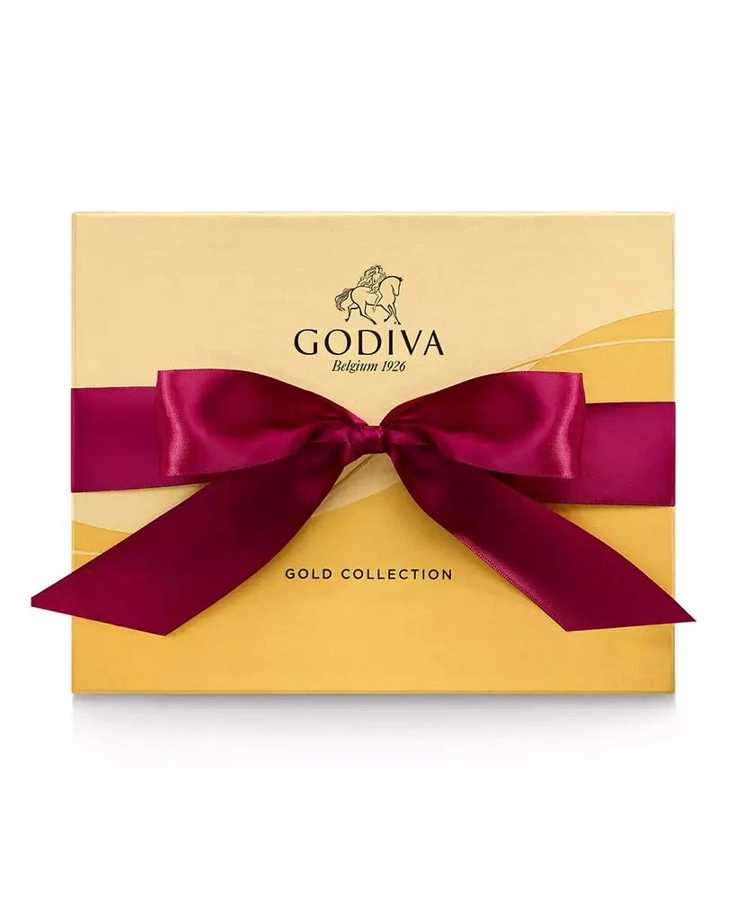 Godiva Gold Ballotin Chocolate Gift Box with Solid Wine Ribbon, 18 Piece 3