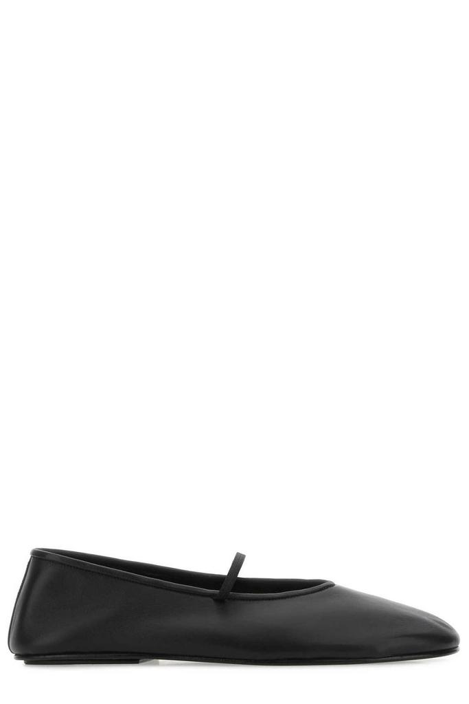 THE ROW｜FLAT SHOES/LOAFERS (Square T-Strap Plat in Leat Square T-Strap Flat Gold in Leather – The Row