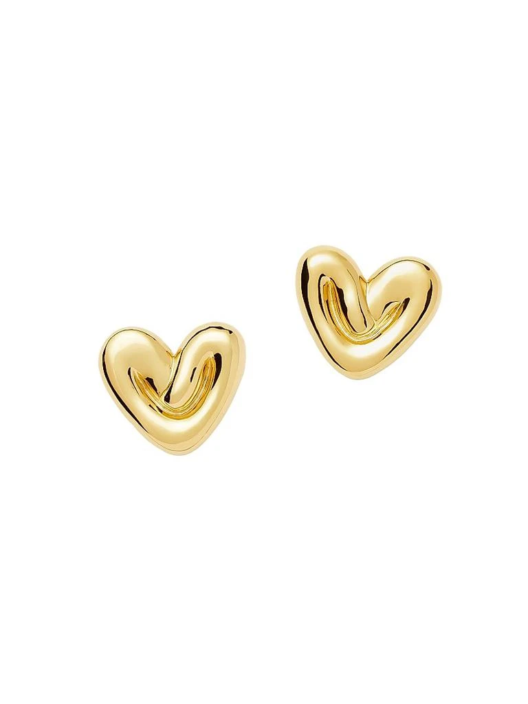 Missoma 18K-Gold-Plated Large Puffy Heart Stud Earrings 1