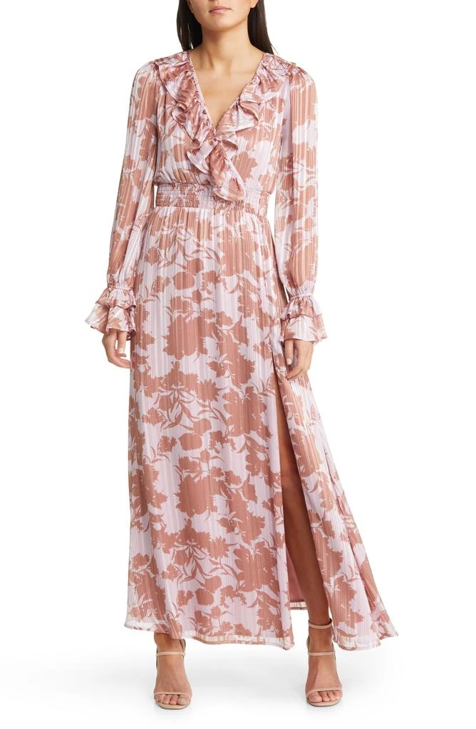 Lulus Exquisite Attention Floral Long Sleeve Maxi Dress 1