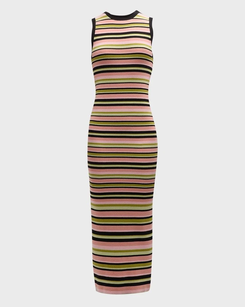 ATM Anthony Thomas Melillo Multi-Yarn Stripe Sleeveless Midi Dress 2