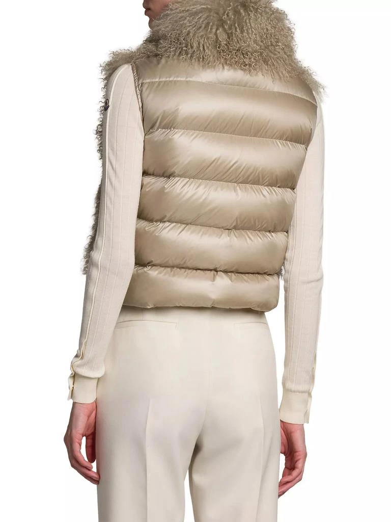 Moncler Ermione Long Haired Shearling Vest 4