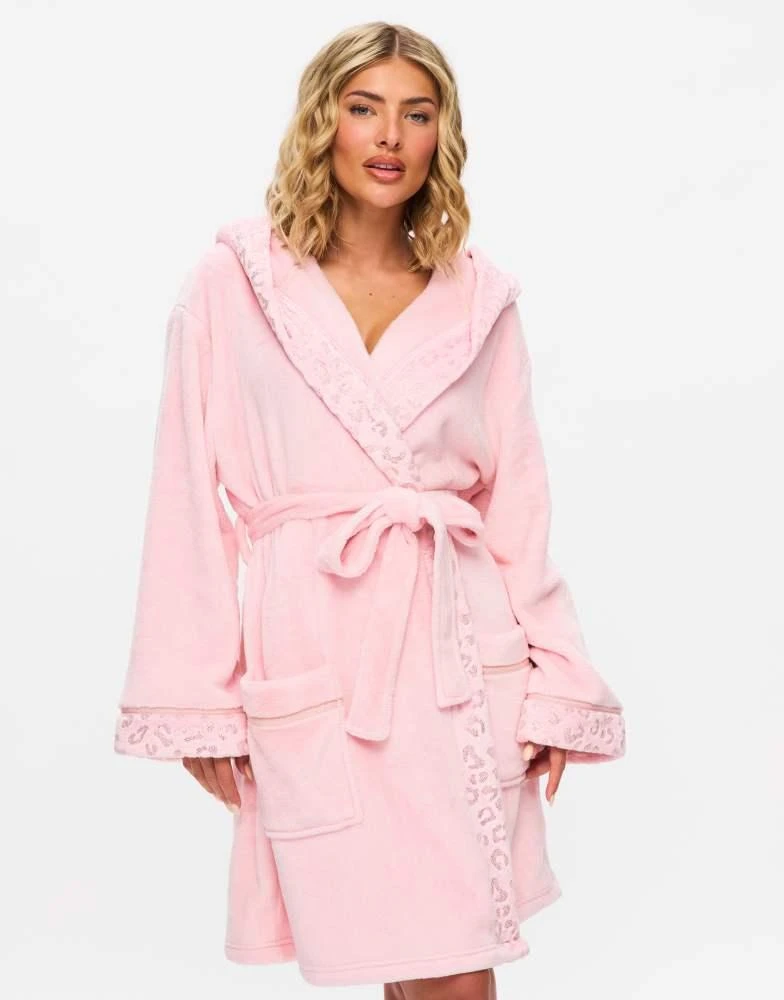 Ann Summers Ann Summers Signature sparkle fluffy robe in pink