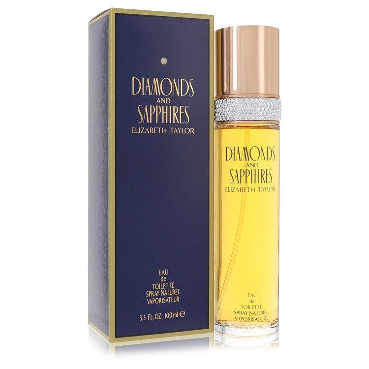 Elizabeth Taylor 2pcs Combo DIAMONDS & Sapphires by  Eau De Toilette Spray 3.4 oz Women