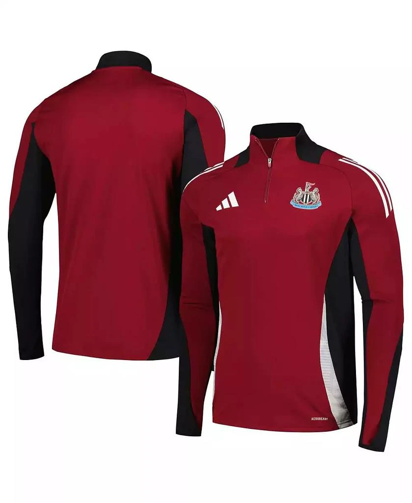Adidas Men's Burgundy Newcastle United 2024/25 AEROREADY Raglan Quarter-Zip Training Top 1