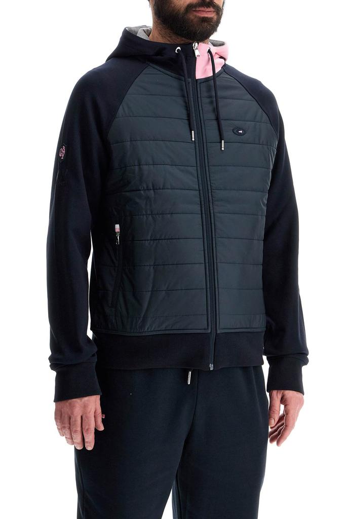 EDEN PARK dark blue hoodie with zip, pink and gray hood
