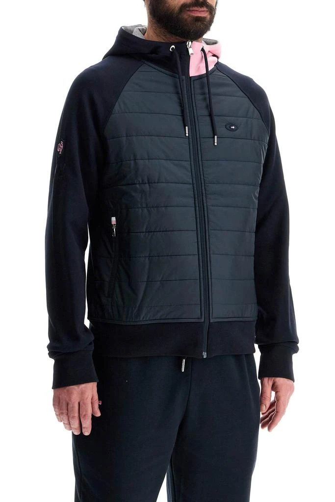 EDEN PARK dark blue hoodie with zip, pink and gray hood 2