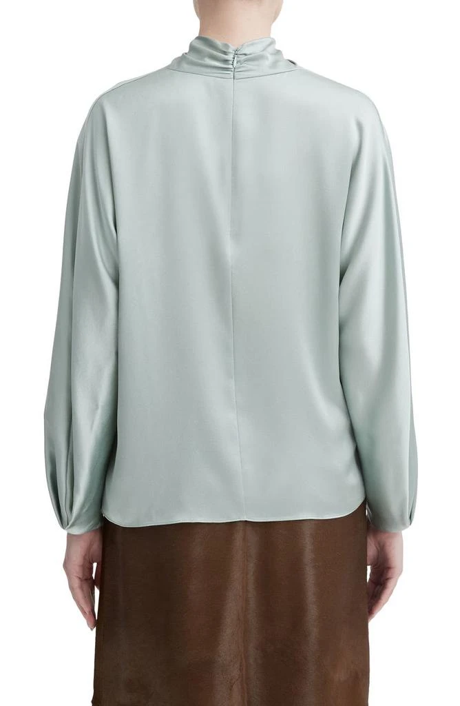 Vince Draped Funnel Neck Silk Top 2