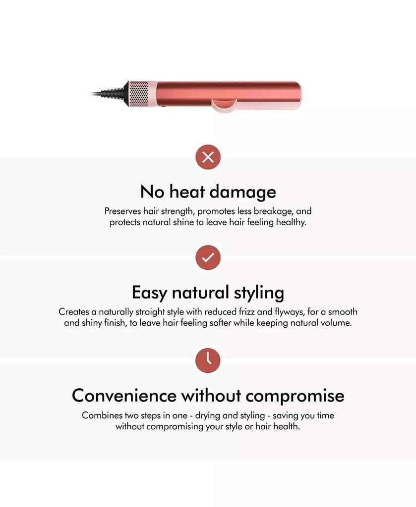 Dyson Special Edition Airstrait Hair Straightener | Strawberry Bronze/Blush Pink 7