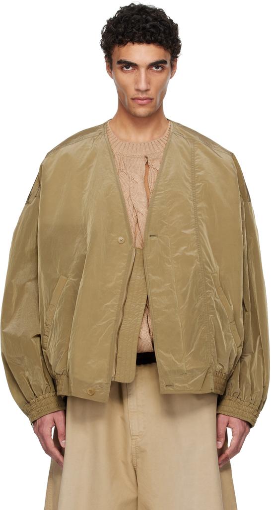 Hed Mayner Khaki Lightweight Bomber Jacket Hed Mayner