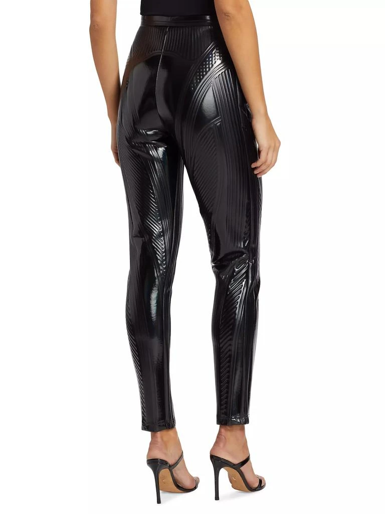 Mugler Faux Patent Leather Pants 5