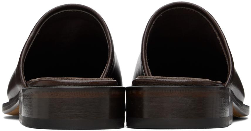 LEMAIRE Brown Square Mules