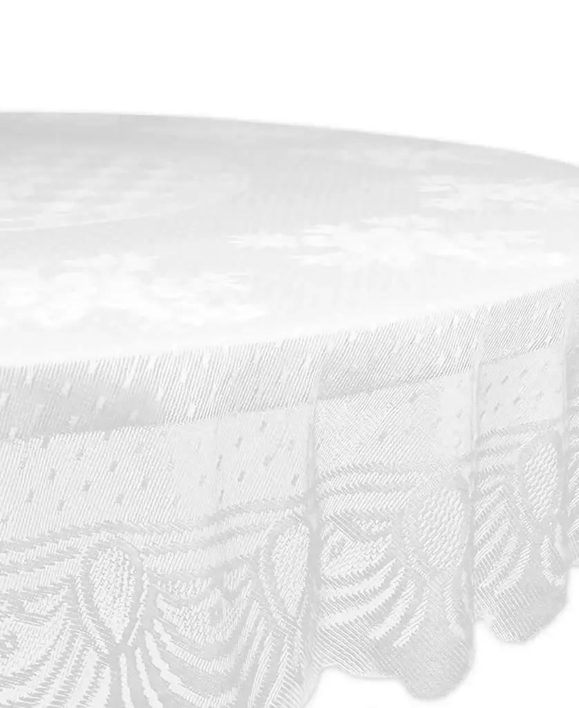 Design Imports Floral Polyester Lace Tablecloth 63" Round
