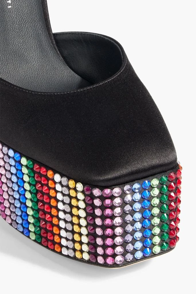 Giuseppe Zanotti Bebe embellished satin platform pumps 4