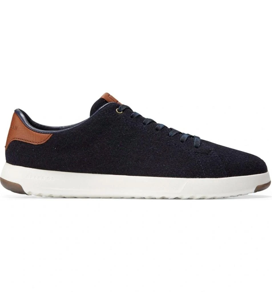 Cole Haan Men's Grandpro Tennis Sneaker In Navy Ink Wool/british Tan 2