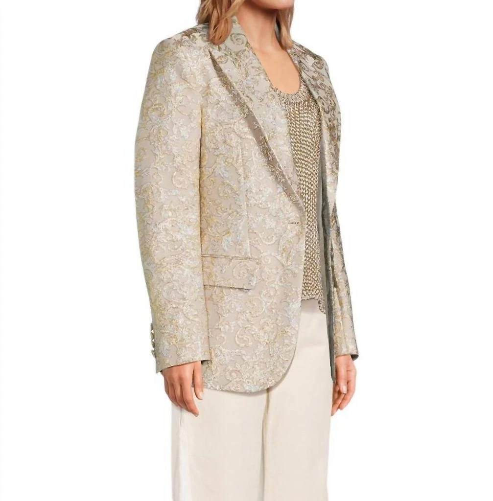 Stella McCartney Brocade Jacket In Gold 2
