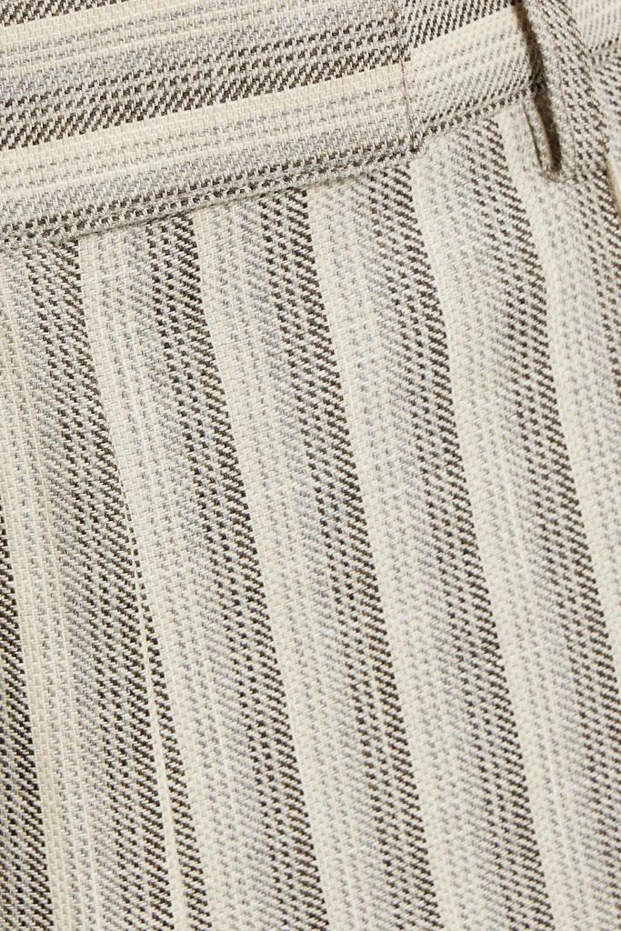Acne Studios Striped wool and cotton-blend tweed flared pants 4