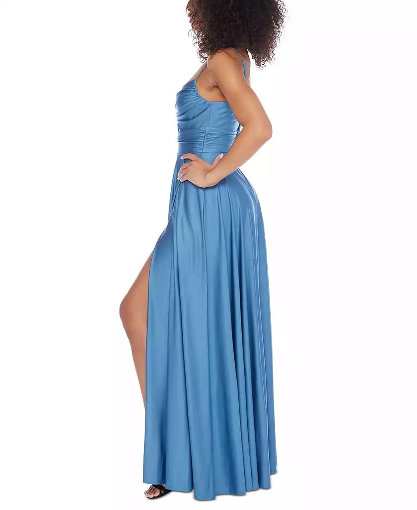 B Darlin Juniors' Sleeveless V-Neck Jersey Gown, Created for Macy's 4
