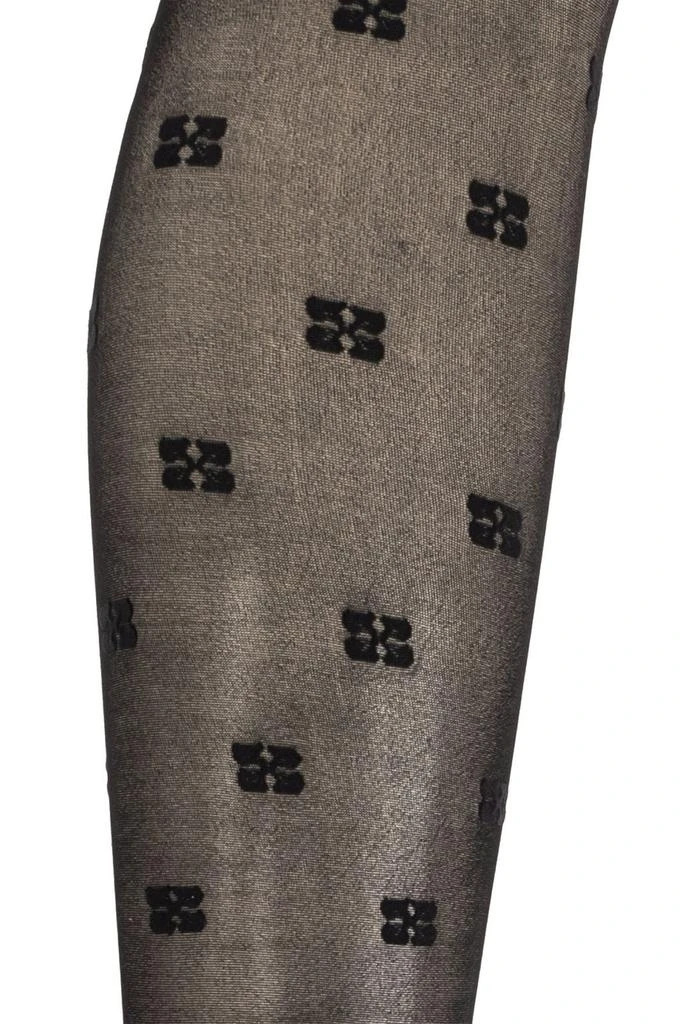 Ganni Ganni Butterfly Monogrammed Tights 2