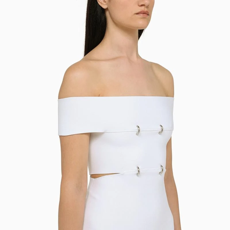 Alexander McQueen White short dress with cut out 5