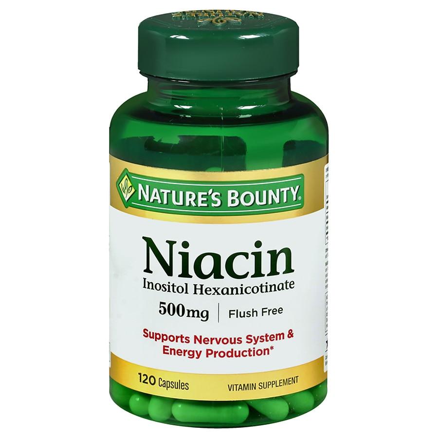 Nature's Bounty Niacin 500 mg Vitamin Supplement Capsules